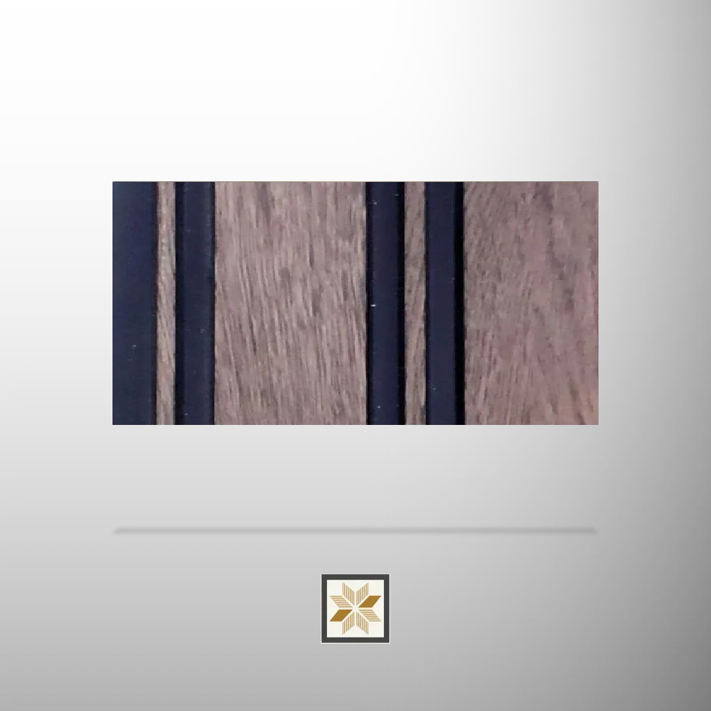 8x0.41 feet | 12 mm Brown Wood louvers (suitable for Ceiling, Hotel, Office, Retail) | LV-20722