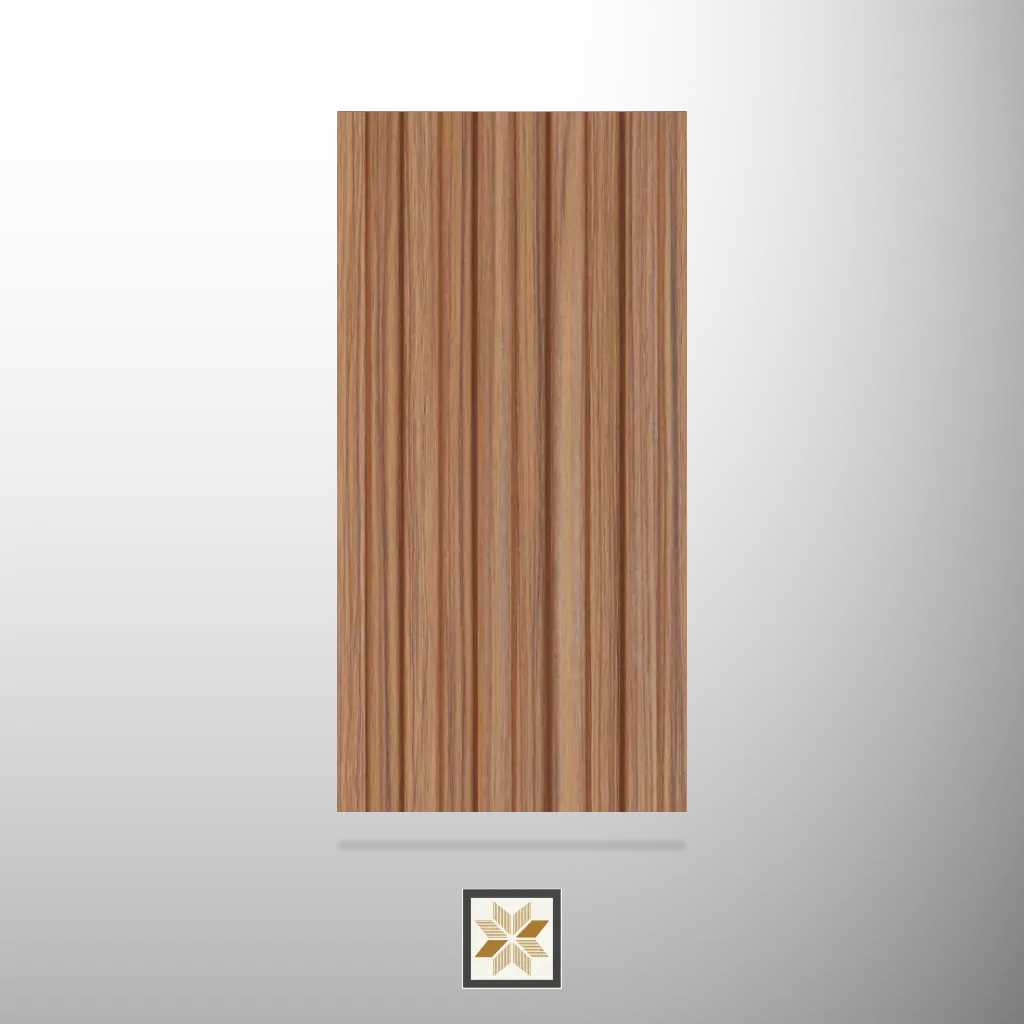 9.5x0.41 feet | 12 mm Brown Wood louvers (suitable for Bedroom, Feature Wall, Living Room, Office, TV Cabinet) | LV-20729