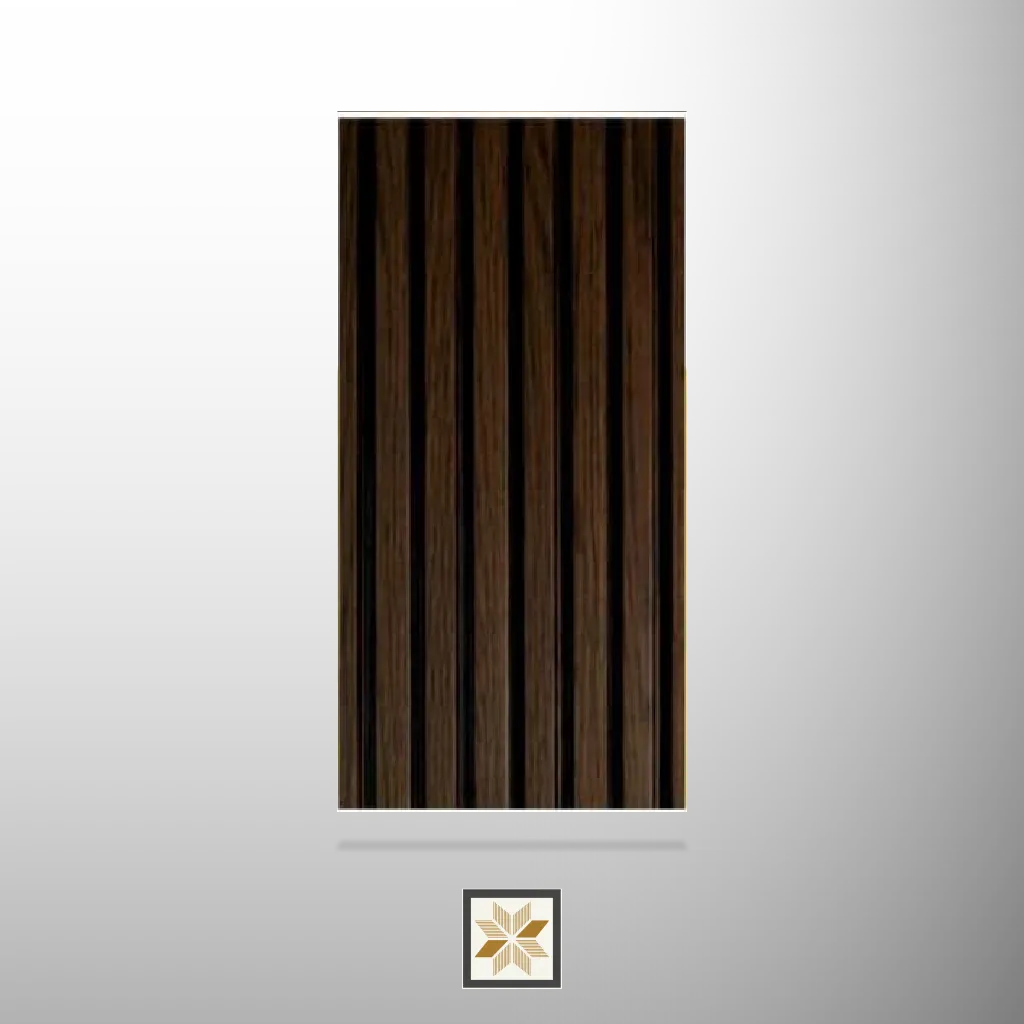 9x0.52 feet | 12 mm Brown Wood louvers (suitable for Bedroom, Hotel, Kitchen, Living Room, Office, Restaurant, TV Unit, Wardrobe) | LV-20747
