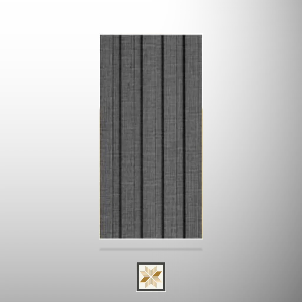 9x0.52 feet | 12 mm Grey Fabric louvers (suitable for Bedroom, Hotel, Kitchen, Living Room, Office, Restaurant, TV Unit, Wardrobe) | LV-20749
