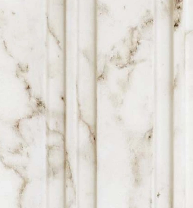 9.5x0.41 feet | 12 mm White Marble louvers (suitable for Bedroom, Feature Wall, Living Room, Office, TV Cabinet) | LV-20760