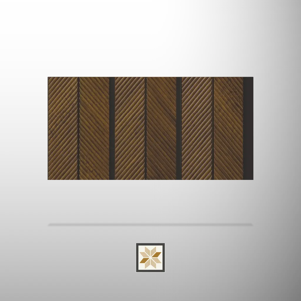 8x0.49 feet | 8 mm Brown Wood louvers (suitable for Bedroom, Feature Wall, Living Room, Office, TV Cabinet) | LV-20771