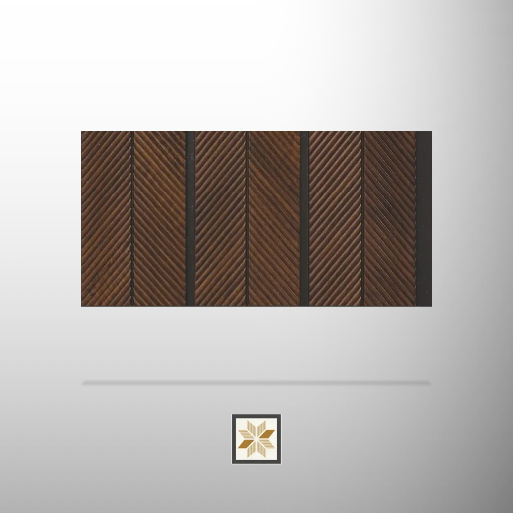 8x0.49 feet | 8 mm Brown Wood louvers (suitable for Bedroom, Feature Wall, Living Room, Office, TV Cabinet) | LV-20779