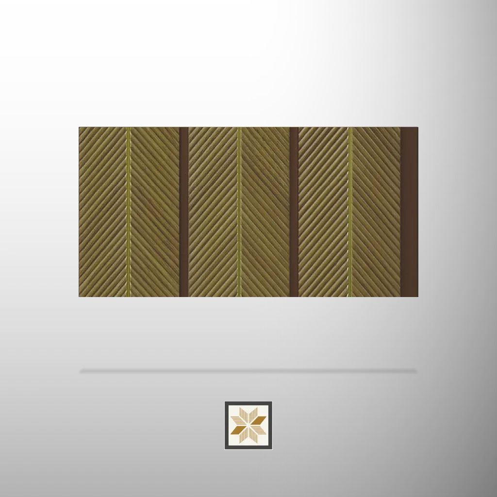 8x0.49 feet | 8 mm Brown Wood louvers (suitable for Bedroom, Feature Wall, Living Room, Office, TV Cabinet) | LV-20782