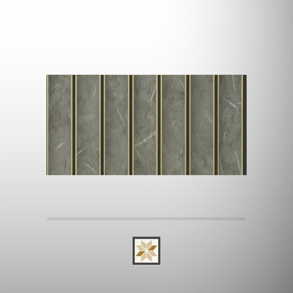 8x0.49 feet | 8 mm Grey Marble louvers (suitable for Bedroom, Feature Wall, Living Room, Office, TV Cabinet) | LV-20783