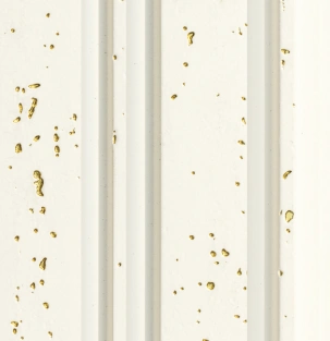 8x0.39 feet | 12 mm White Patterned louvers (suitable for Bedroom, Feature Wall, Living Room, Office, TV Cabinet) | LV-20795