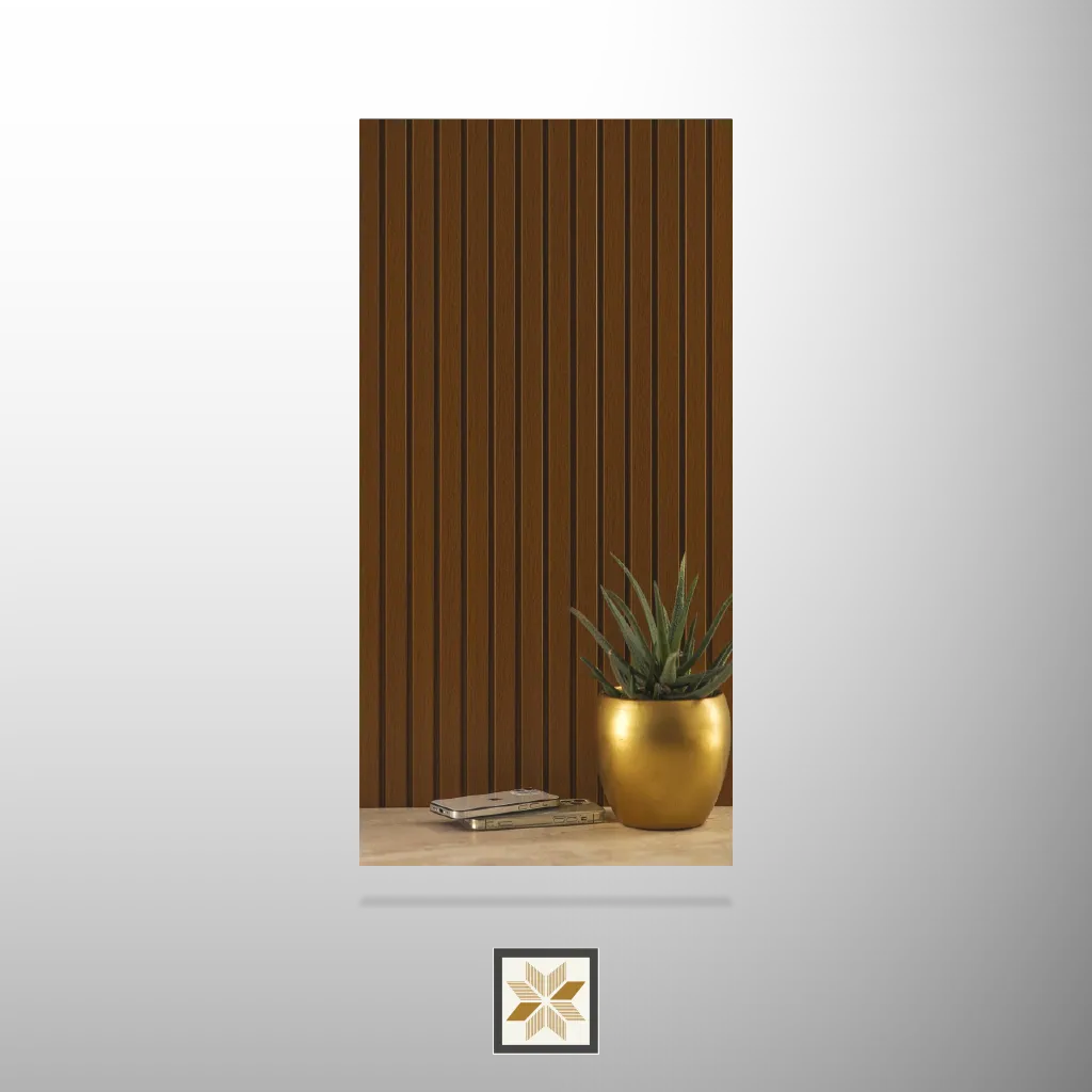 9x0.41 feet | 12 mm Brown Wood louvers (suitable for Bedroom, Hotel, Kitchen, Living Room, Office, Restaurant) | LV-20846