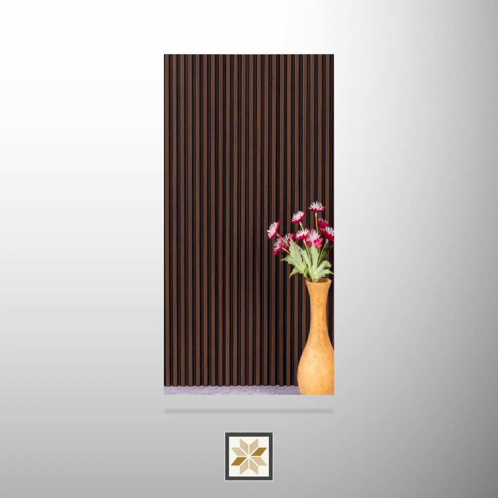 9x0.41 feet | 11 mm Brown Wood louvers (suitable for Bedroom, Hotel, Kitchen, Living Room, Office, Restaurant) | LV-20863