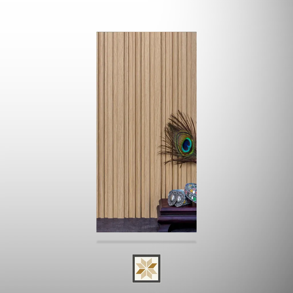 9x0.41 feet | 11 mm Cream Wood louvers (suitable for Bedroom, Hotel, Kitchen, Living Room, Office, Restaurant) | LV-20868