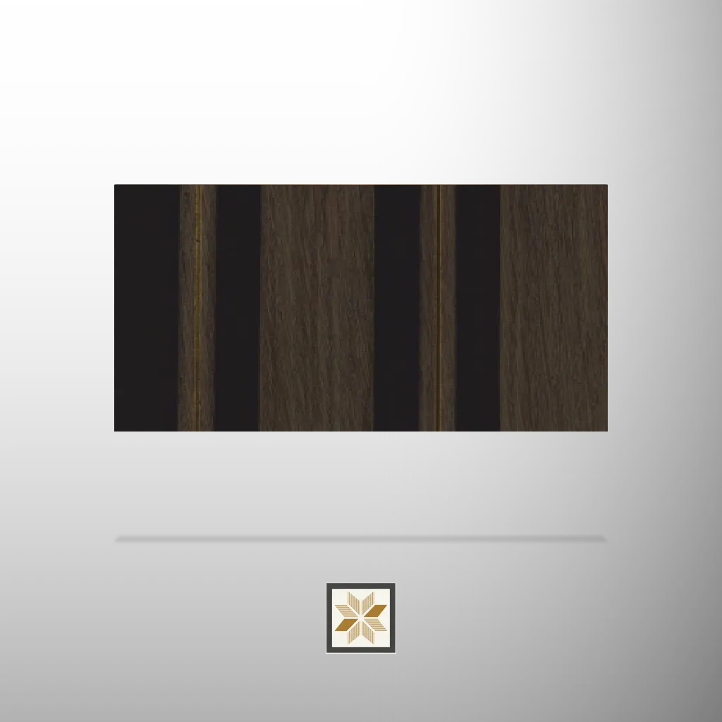 8x0.41 feet | 12 mm Brown Wood louvers (suitable for Bedroom, Feature Wall, Living Room, Office, TV Cabinet) | LV-20911