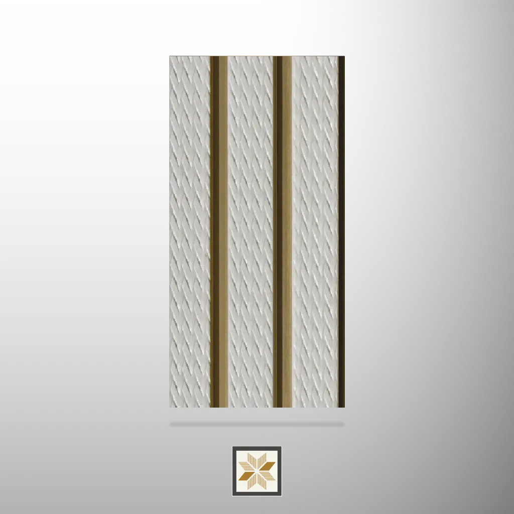 8x0.41 feet | 12 mm White louvers (suitable for Bedroom, Feature Wall, Living Room, Office, TV Cabinet) | LV-20913