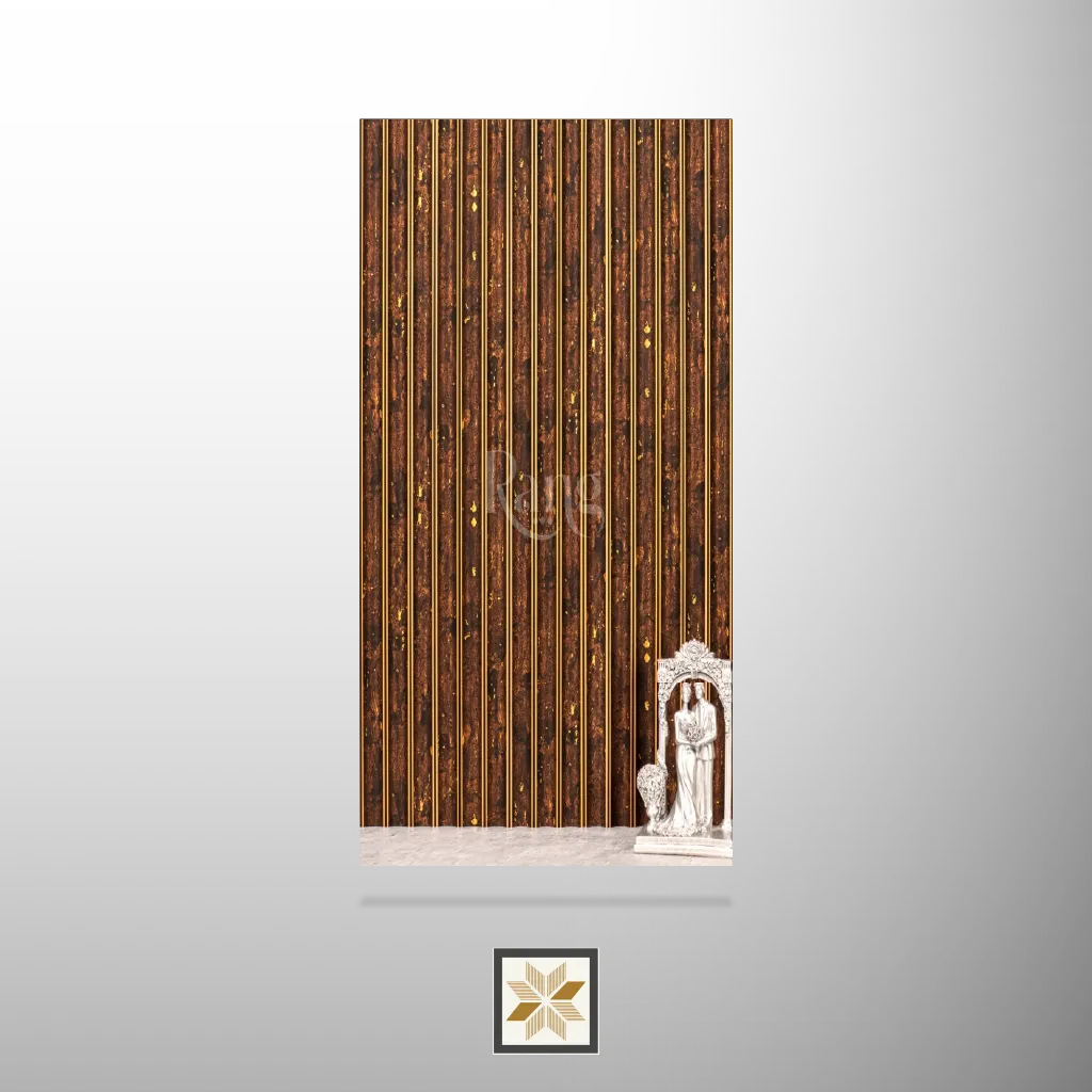 9x0.69 feet | 10 mm Brown Wood louvers (suitable for Bedroom, Hotel, Kitchen, Living Room, Office, Restaurant) | LV-20929