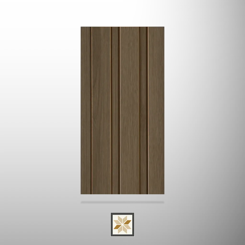 8x0.41 feet | 12 mm Brown Wood louvers (suitable for Bedroom, Feature Wall, Living Room, Office, TV Cabinet) | LV-20945