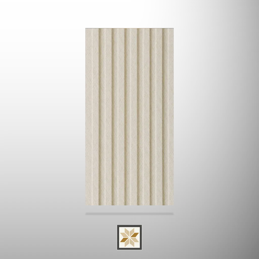 9x0.5 feet | 8 mm Beige Stone louvers (suitable for Bedroom, Hotel, Kitchen, Living Room, Office, Restaurant) | LV-20969-B