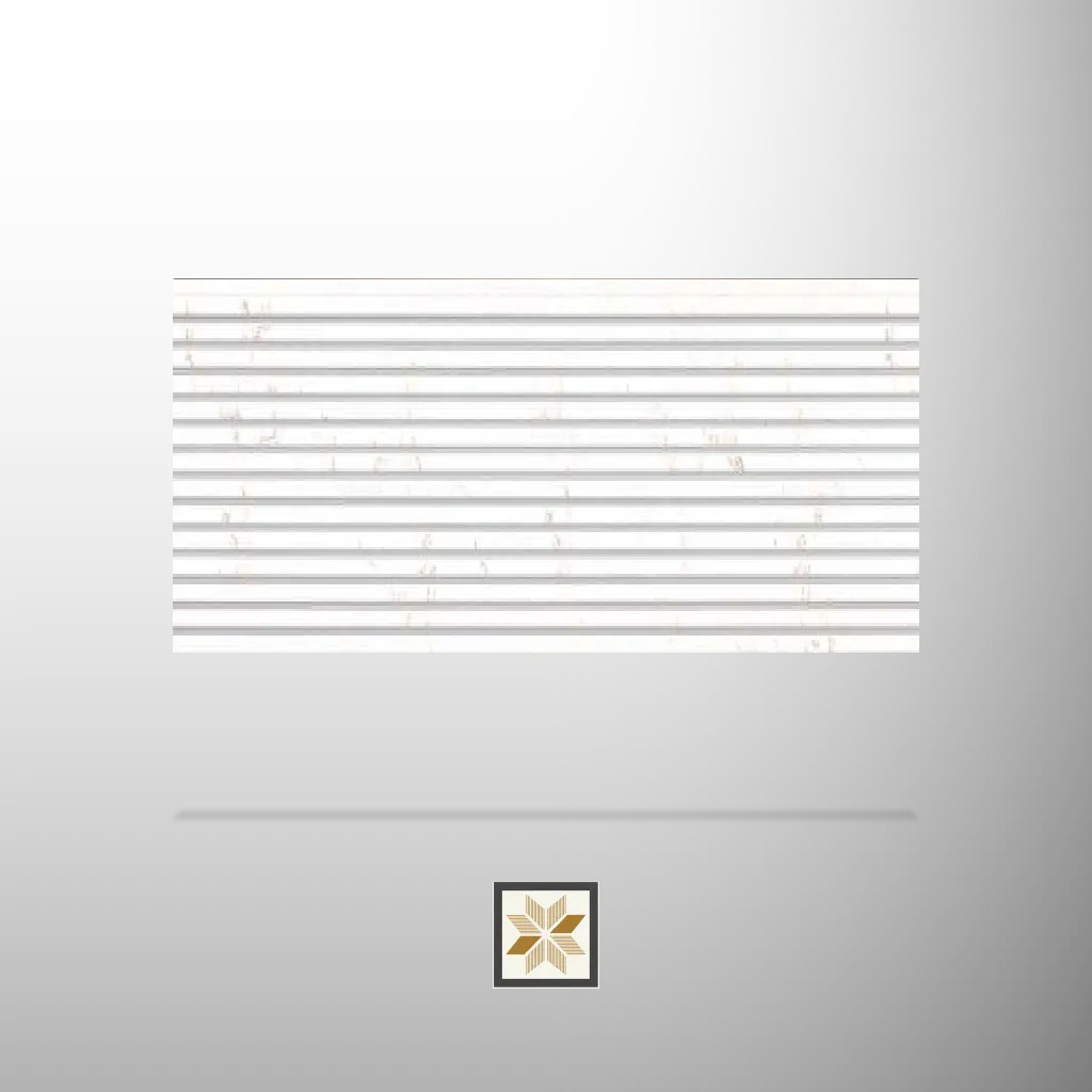 8x0.41 feet | 8 mm White Marble louvers (suitable for Bedroom, Hotel, Kitchen, Living Room, Office, Restaurant) | LV-20989