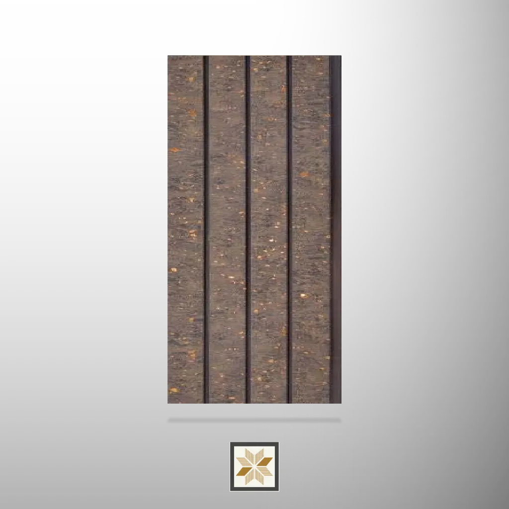 8x0.41 feet | 8 mm Brown Patterned louvers (suitable for Bedroom, Hotel, Kitchen, Living Room, Office, Restaurant) | LV-20997