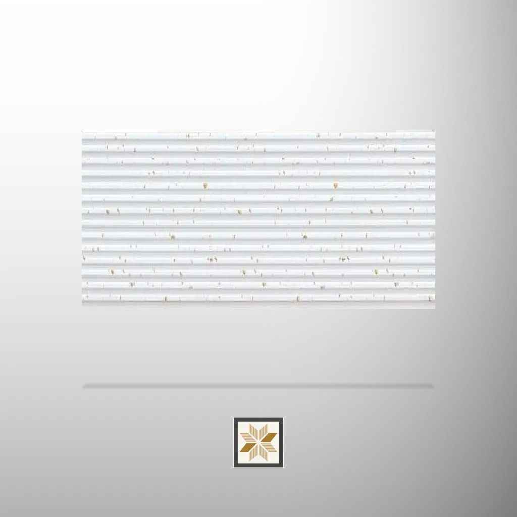 8x0.41 feet | 8 mm White Marble louvers (suitable for Bedroom, Hotel, Kitchen, Living Room, Office, Restaurant) | LV-21033