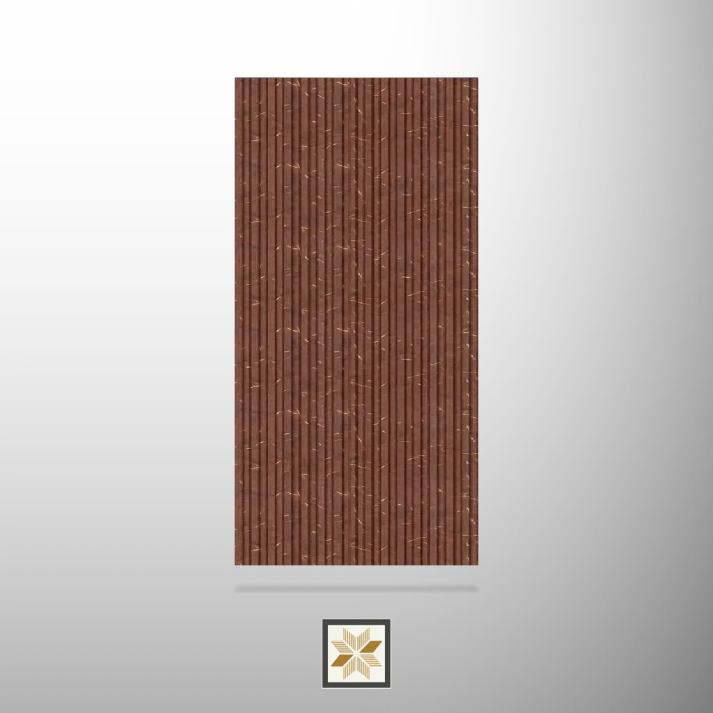 9x1.01 feet | 8 mm Brown Patterned louvers (suitable for Bedroom, Hotel, Kitchen, Living Room, Office, Restaurant) | LV-21068