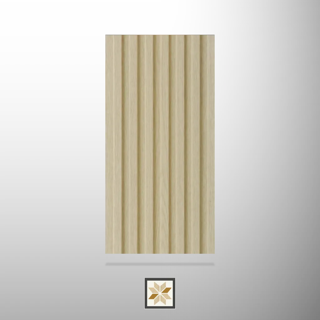 9x0.5 feet | 8 mm Beige Wood louvers (suitable for Bedroom, Hotel, Kitchen, Living Room, Office, Restaurant) | LV-21089-B