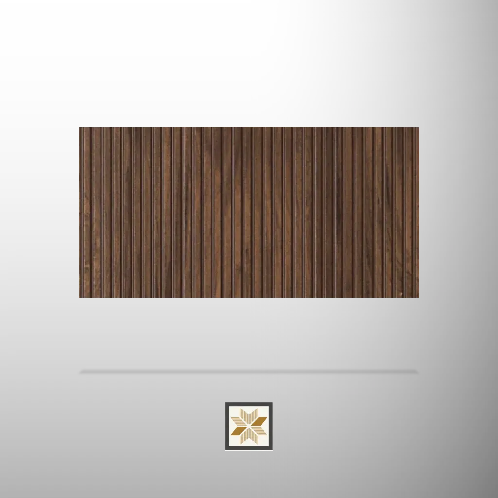 9.5x0.5 feet | 10 mm Brown louvers (suitable for Bedroom, Feature Wall, Living Room, Office, TV Cabinet) | LV-21123