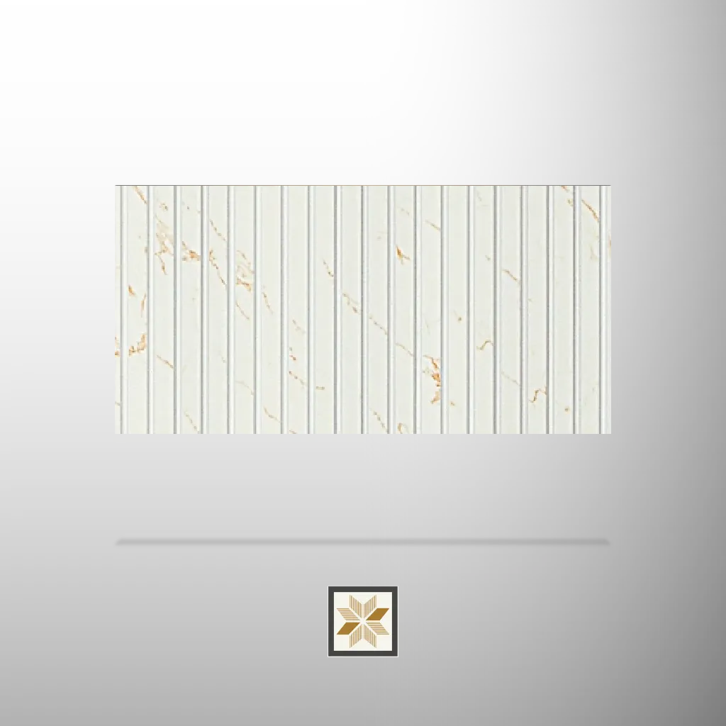 9.5x0.5 feet | 10 mm White Metallic louvers (suitable for Bedroom, Feature Wall, Living Room, Office, TV Cabinet) | LV-21128