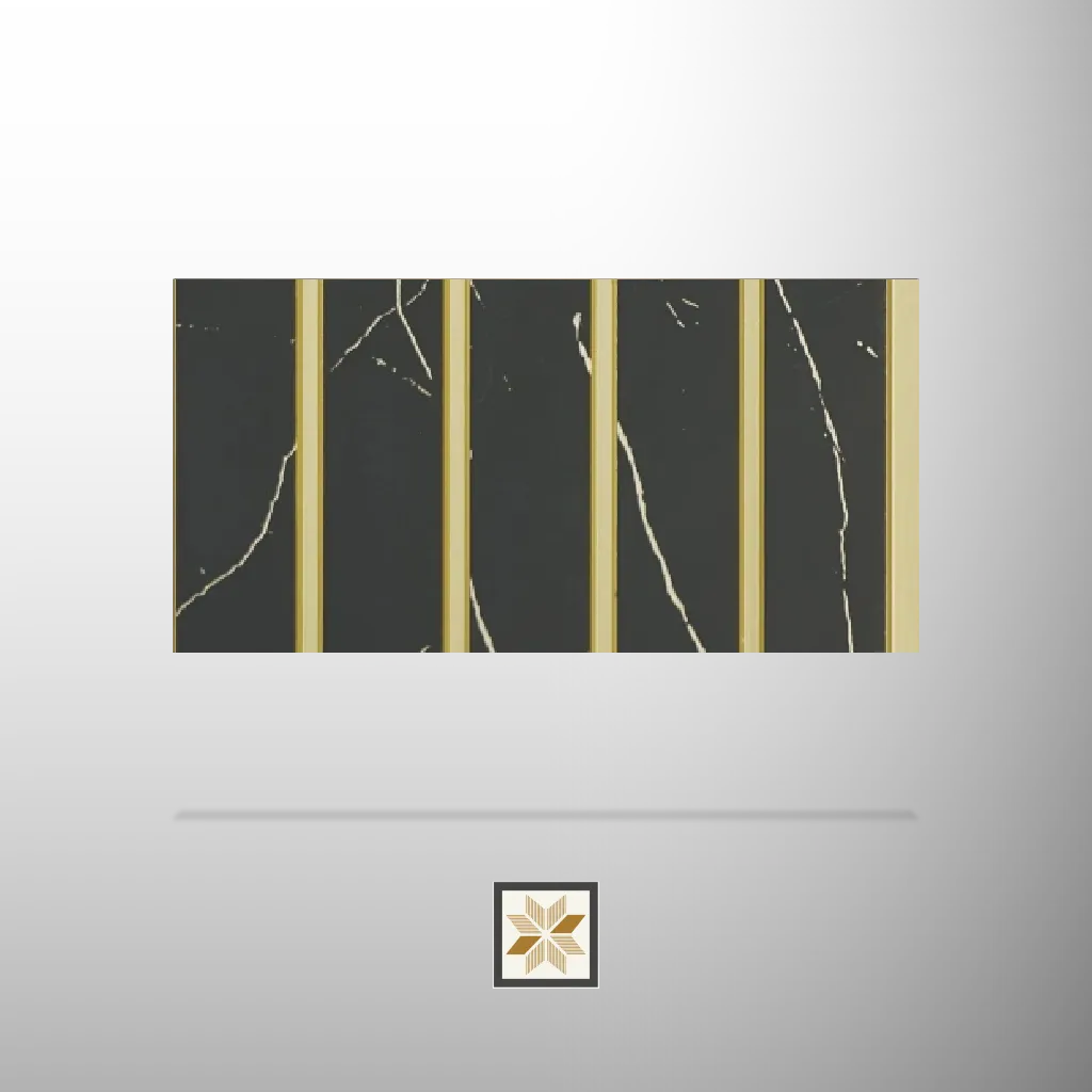 9.5x0.5 feet | 10 mm Grey Marble louvers (suitable for Bedroom, Feature Wall, Living Room, Office, TV Cabinet) | LV-21135