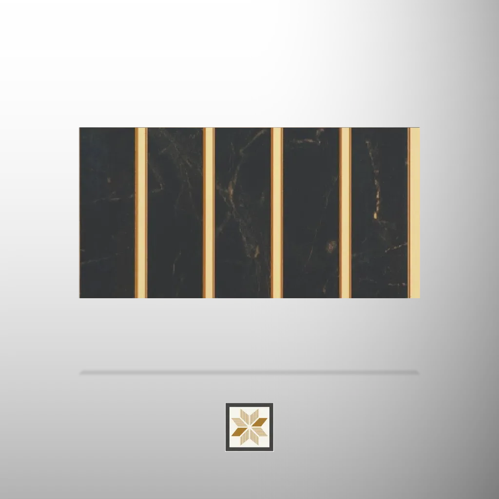 9.5x0.5 feet | 10 mm Grey Marble louvers (suitable for Bedroom, Feature Wall, Living Room, Office, TV Cabinet) | LV-21138