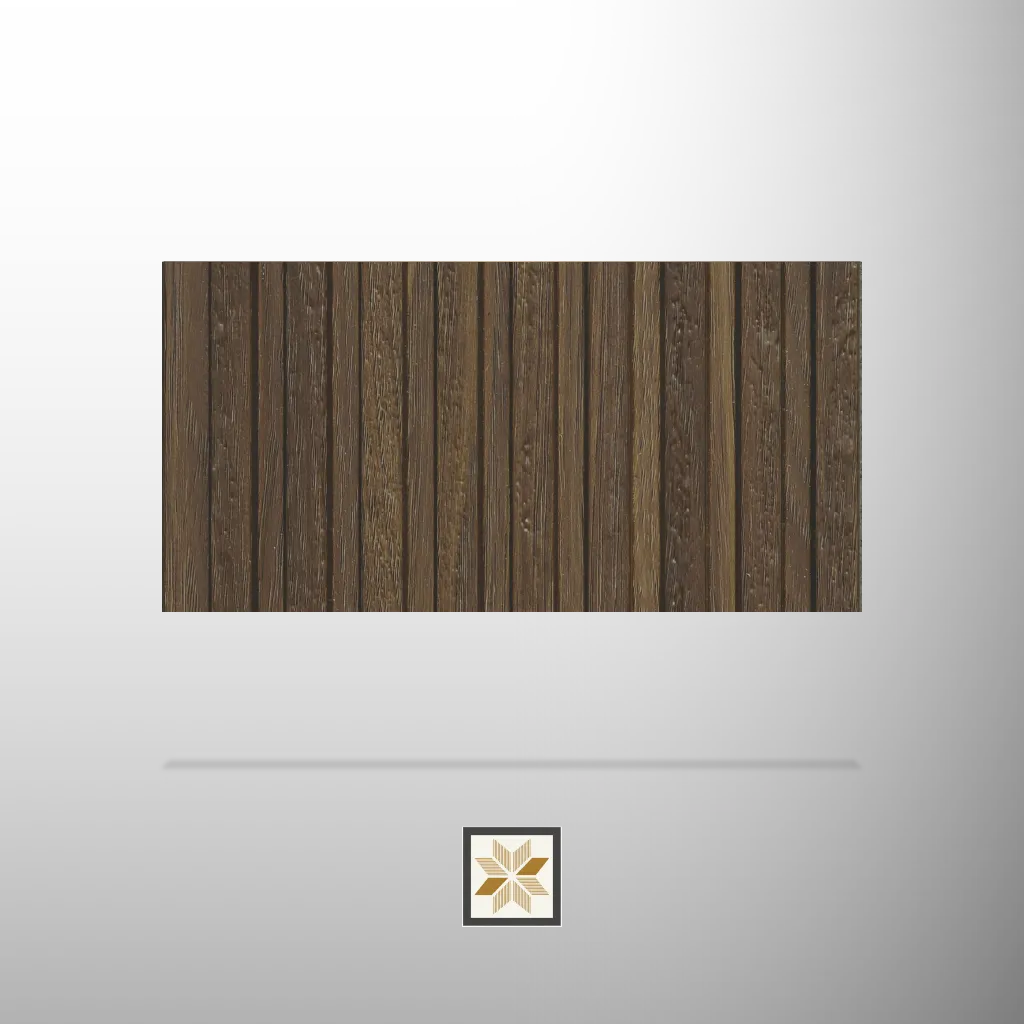 9.5x0.65 feet | 12 mm Brown Wood louvers (suitable for Bedroom, Feature Wall, Living Room, Office, TV Cabinet) | LV-21147