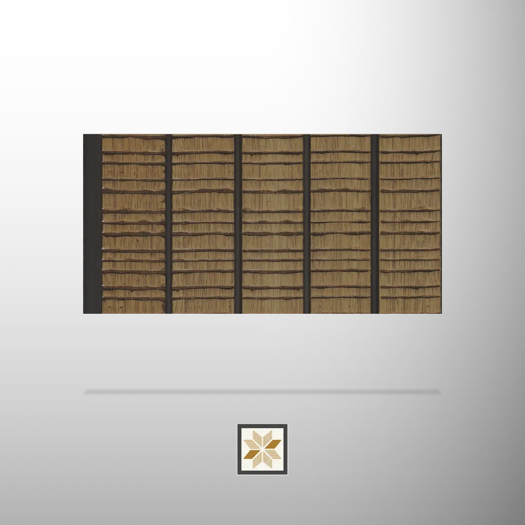 9.5x0.65 feet | 12 mm Brown Wood louvers (suitable for Bedroom, Feature Wall, Living Room, Office, TV Cabinet) | LV-21168