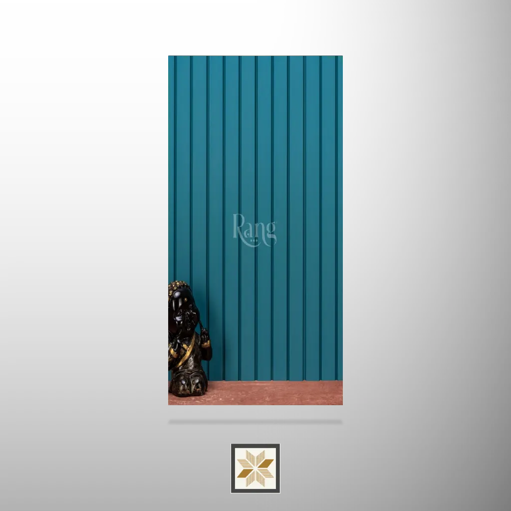 9x0.4 feet | 12 mm Blue louvers (suitable for Bedroom, Hotel, Kitchen, Living Room, Office, Restaurant) | LV-21187