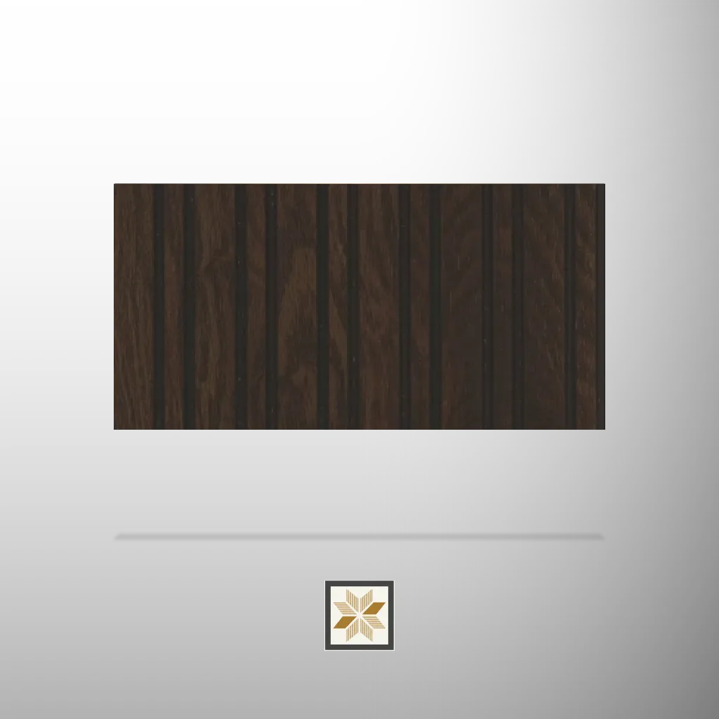 9.5x0.5 feet | 10 mm Brown Wood louvers (suitable for Bedroom, Feature Wall, Living Room, Office, TV Cabinet) | LV-21204