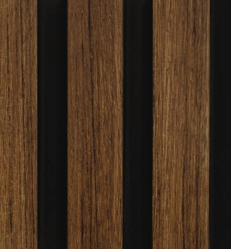 8x0.39 feet | 12 mm Brown Wood louvers (suitable for Bedroom, Feature Wall, Living Room, Office, TV Cabinet) | LV-21256