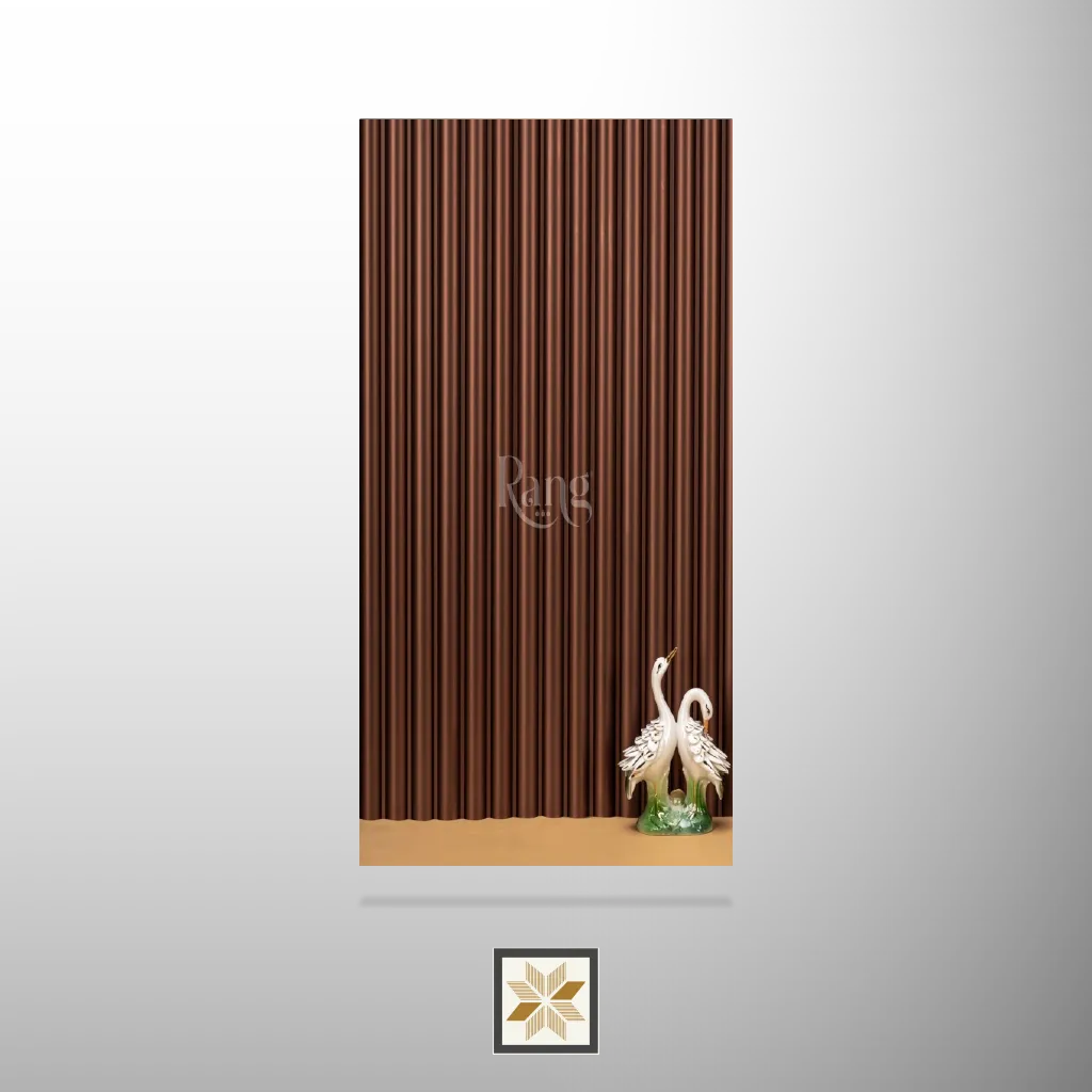 9x0.4 feet | 12 mm Brown louvers (suitable for Bedroom, Hotel, Kitchen, Living Room, Office, Restaurant) | LV-21263