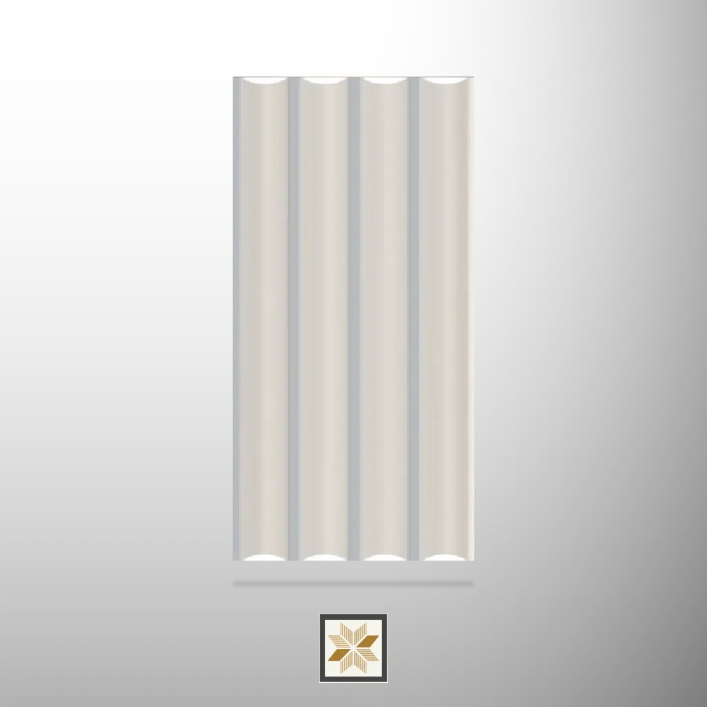 8x0.41 feet | 8 mm Grey louvers (suitable for Bedroom, Hotel, Kitchen, Living Room, Office, Restaurant) | LV-21272