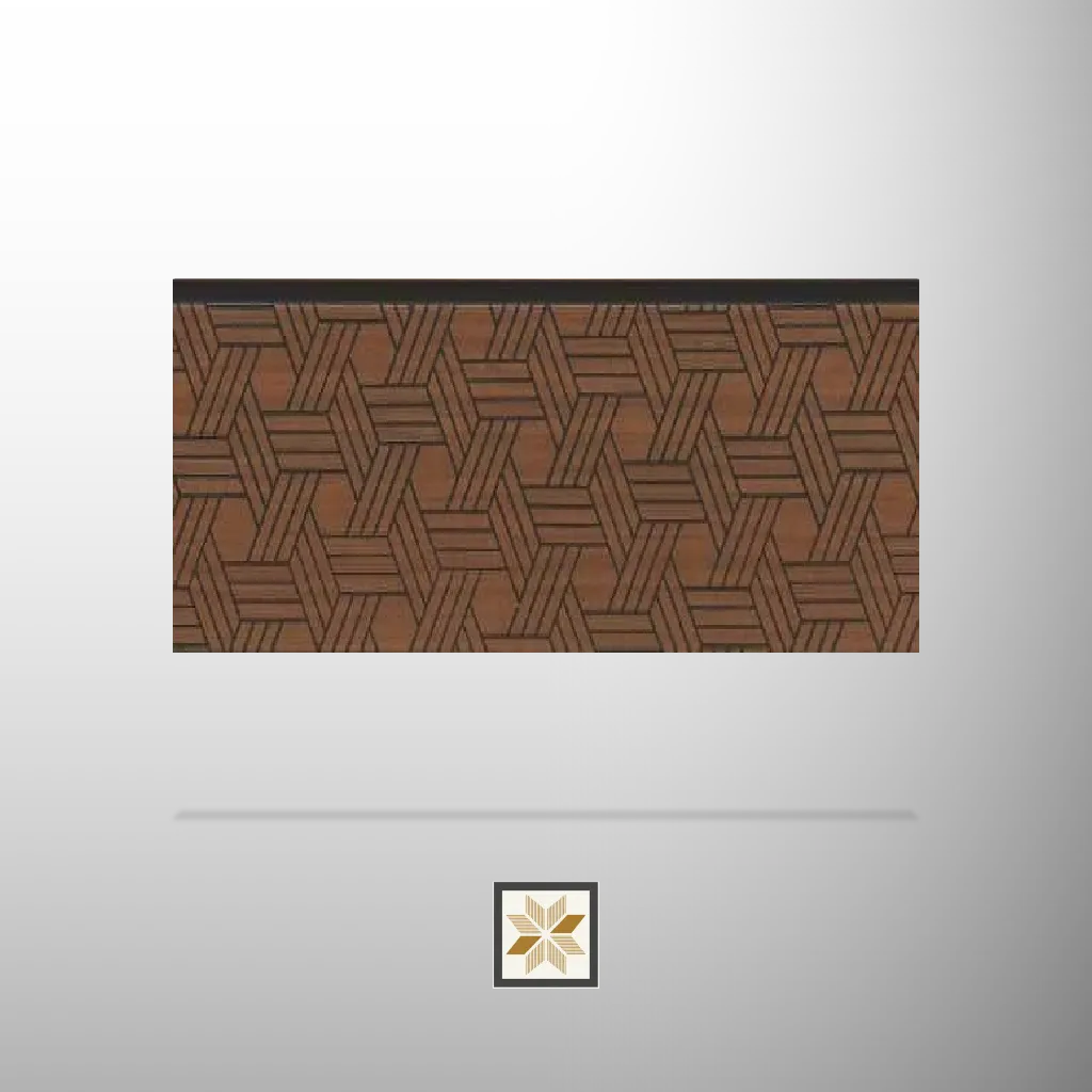 8x0.58 feet | 8 mm Brown Patterned louvers (suitable for Bedroom, Hotel, Kitchen, Living Room, Office, Restaurant) | LV-21273-C