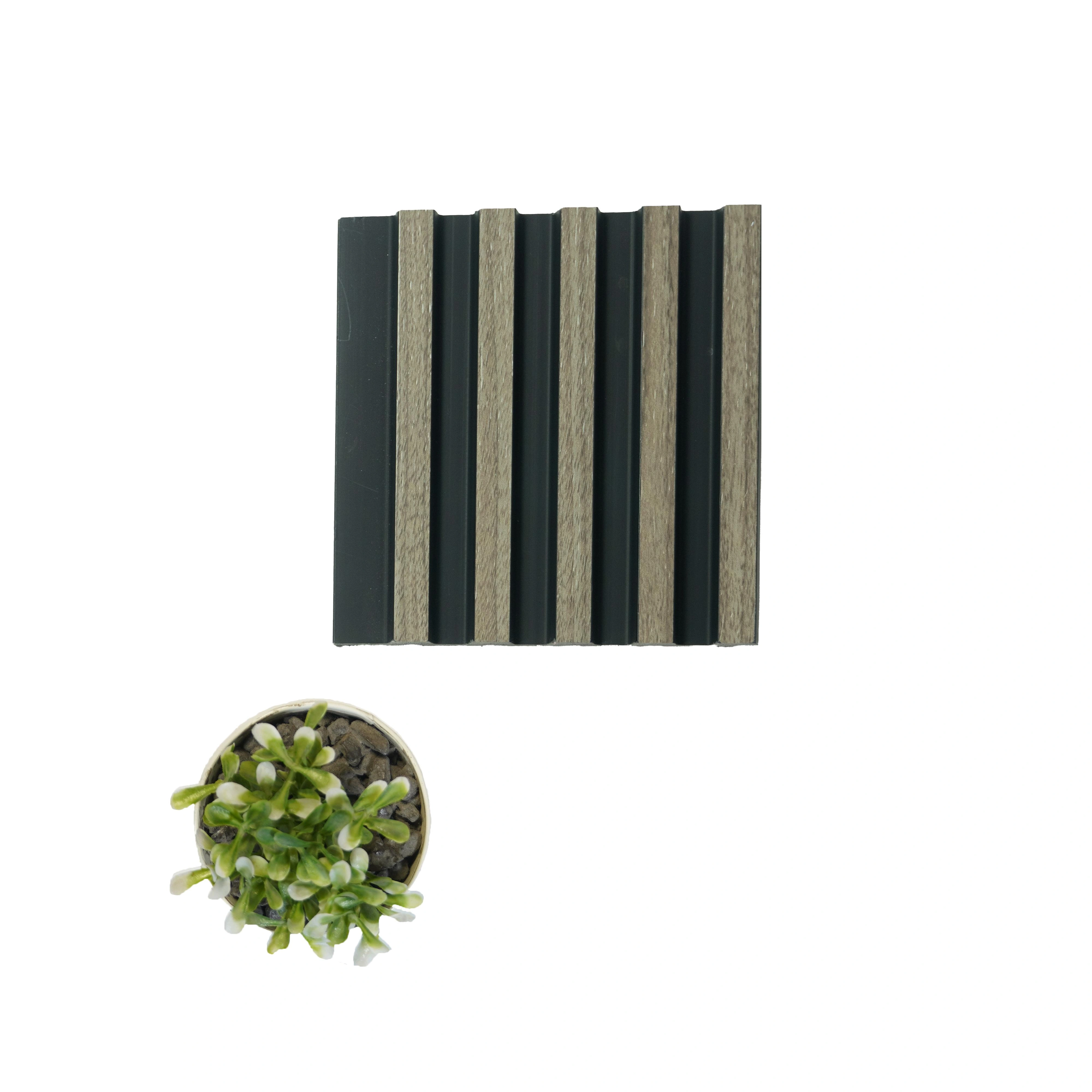 8x0.39 feet | 12 mm Brown Wood louvers (suitable for Bedroom, Feature Wall, Living Room, Office, TV Cabinet) | LV-21276