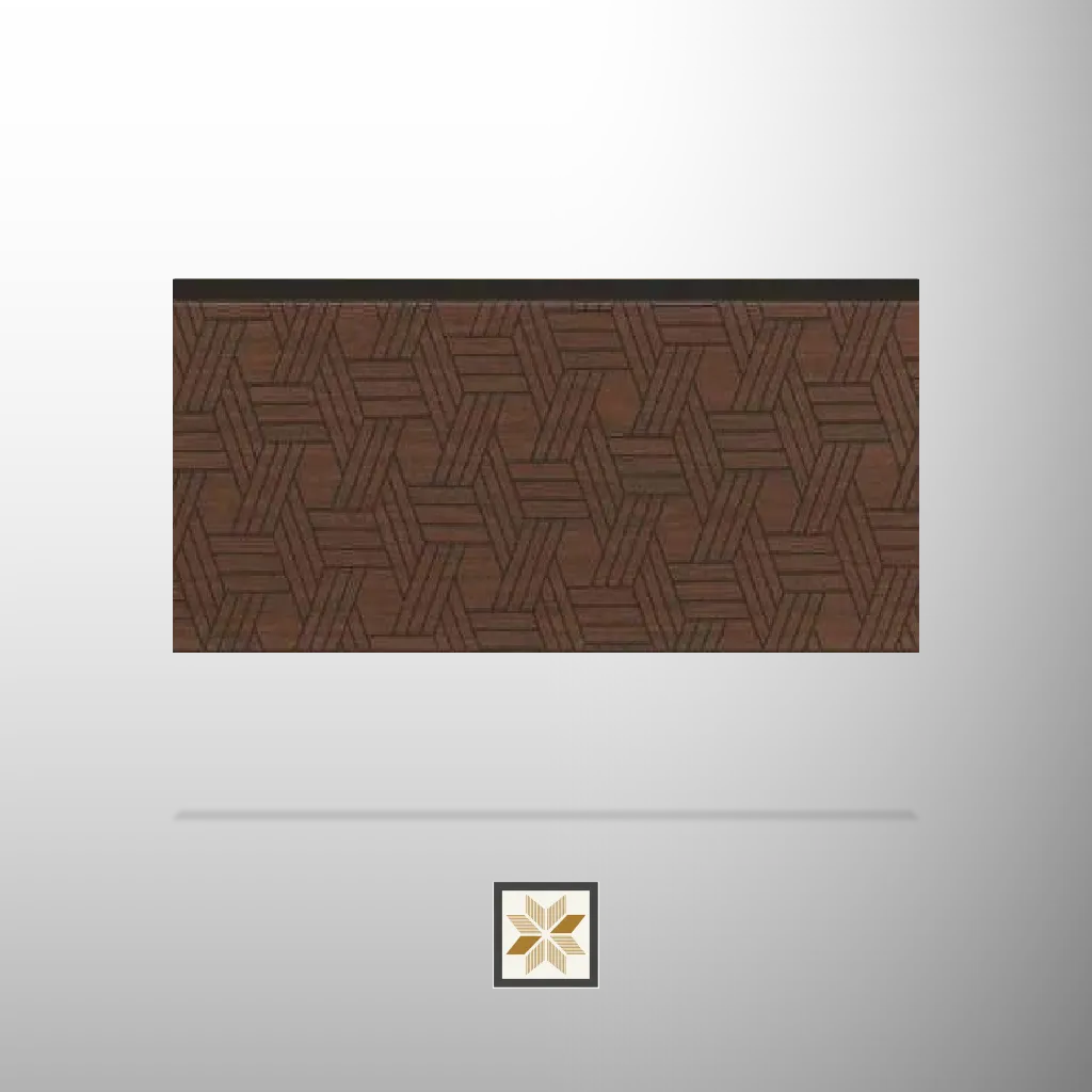 8x0.58 feet | 8 mm Brown Patterned louvers (suitable for Bedroom, Hotel, Kitchen, Living Room, Office, Restaurant) | LV-21289-C