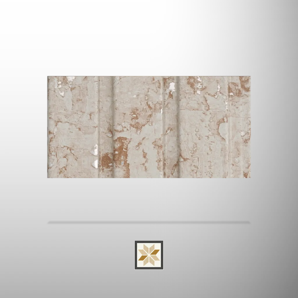 8x0.41 feet | 12 mm Beige louvers (suitable for Bedroom, Hotel, Kitchen, Living Room, Office, Restaurant, TV Unit, Wardrobe) | LV-21305