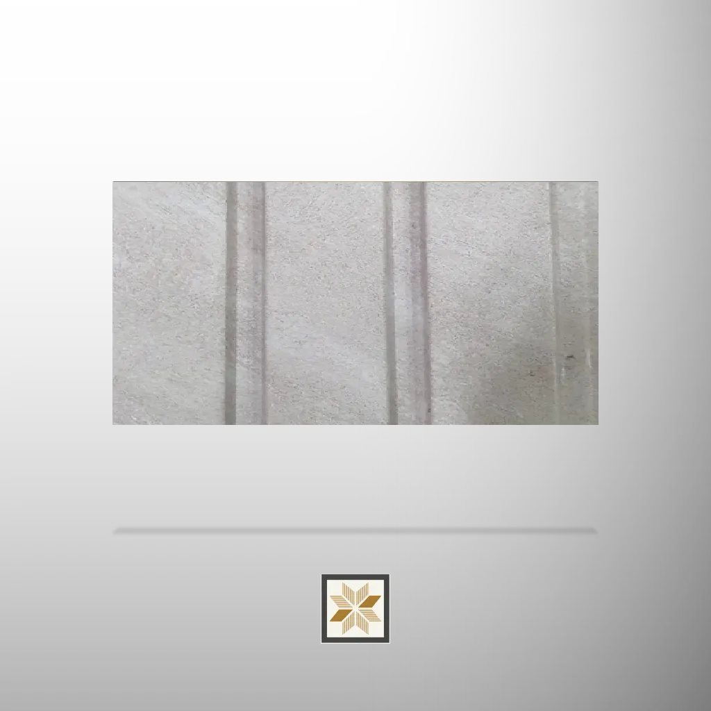 8x0.41 feet | 12 mm White Stone louvers (suitable for Bedroom, Hotel, Kitchen, Living Room, Office, Restaurant, TV Unit, Wardrobe) | LV-21307