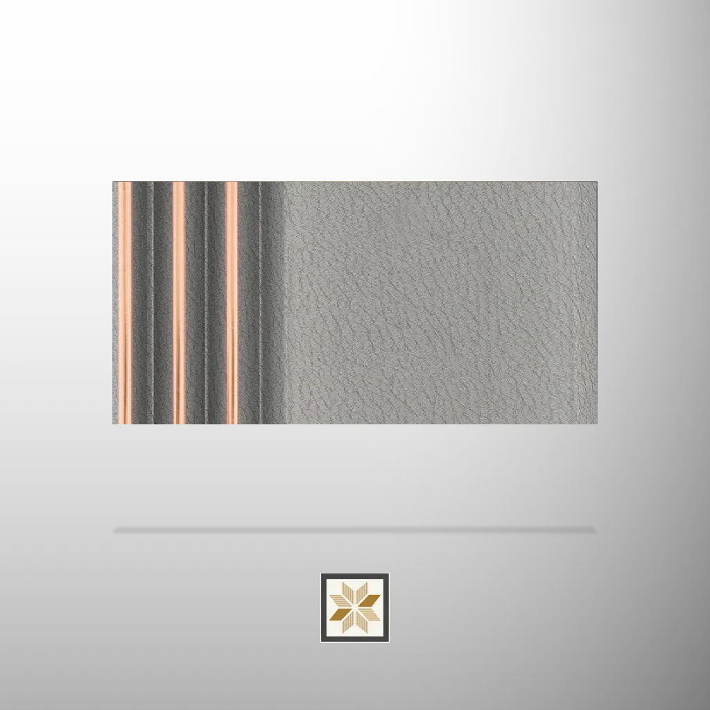 8x0.41 feet | 12 mm Grey Leather louvers (suitable for Bedroom, Hotel, Kitchen, Living Room, Office, Restaurant, TV Unit, Wardrobe) | LV-21312