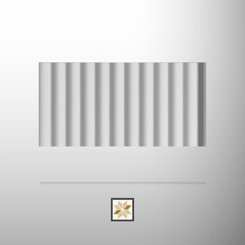 8x0.41 feet | 12 mm White louvers (suitable for Bedroom, Hotel, Kitchen, Living Room, Office, Restaurant, TV Unit, Wardrobe) | LV-21314