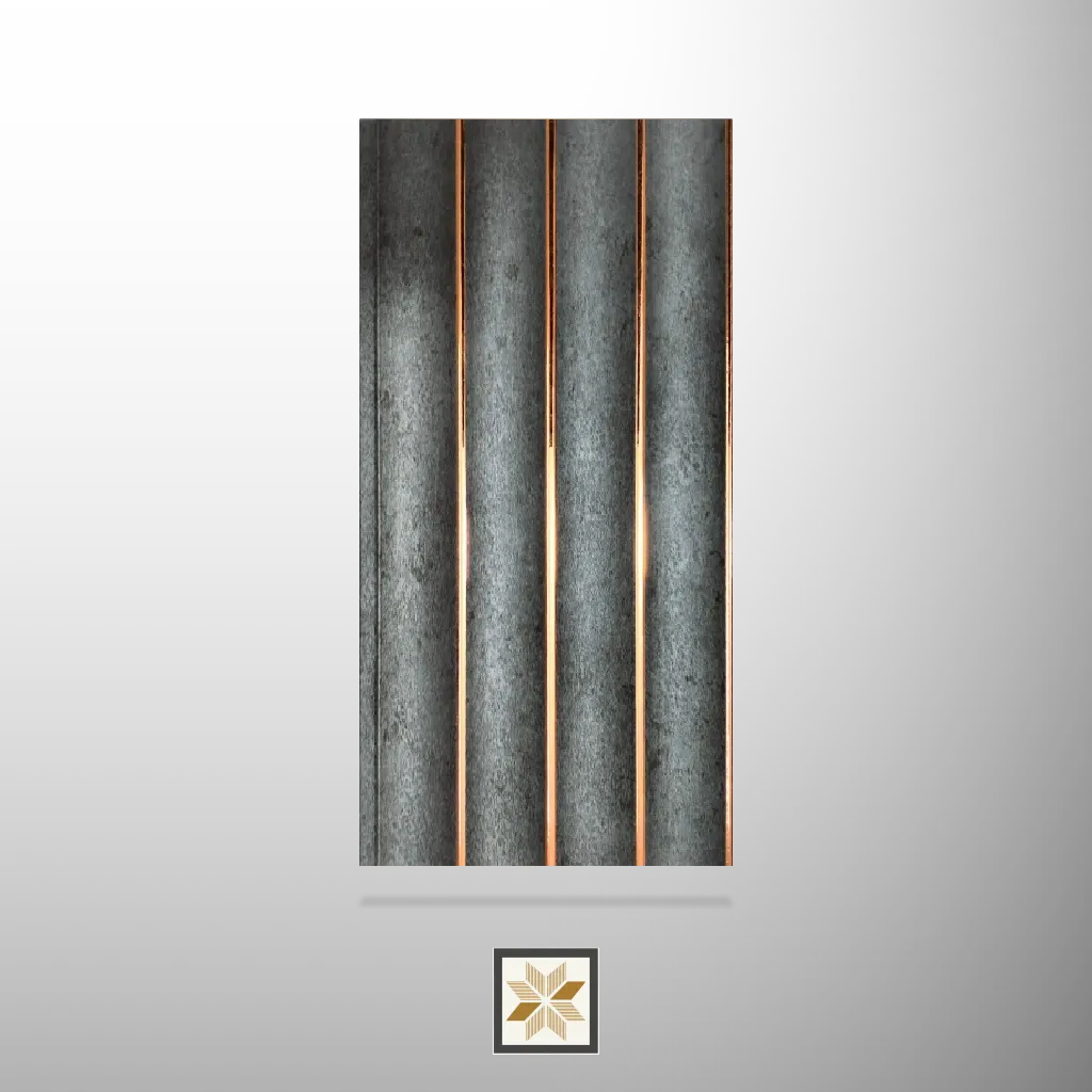 8x0.42 feet | 12 mm Grey Stone louvers (suitable for Bedroom, Hotel, Kitchen, Living Room, Office, Restaurant) | LV-21317