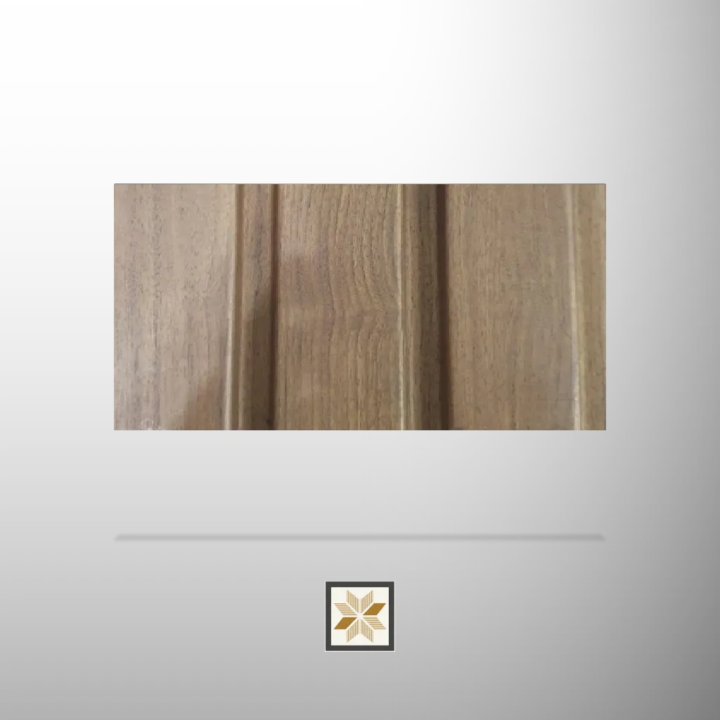8x0.41 feet | 12 mm Brown Wood louvers (suitable for Bedroom, Hotel, Kitchen, Living Room, Office, Restaurant, TV Unit, Wardrobe) | LV-21321