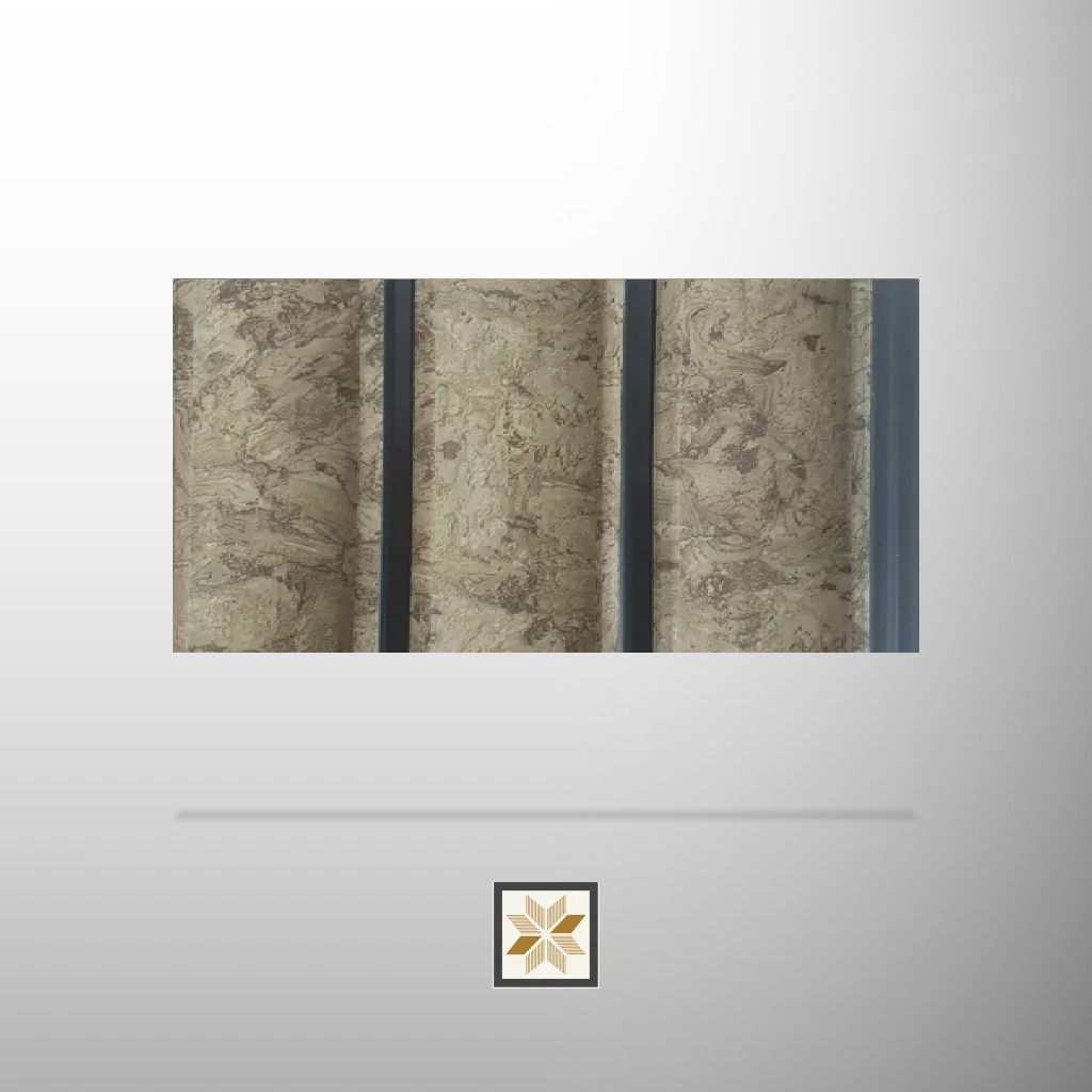 8x0.41 feet | 12 mm Beige louvers (suitable for Bedroom, Hotel, Kitchen, Living Room, Office, Restaurant, TV Unit, Wardrobe) | LV-21327