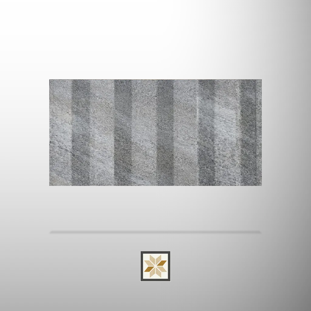 8x0.41 feet | 12 mm Grey Stone louvers (suitable for Bedroom, Hotel, Kitchen, Living Room, Office, Restaurant, TV Unit, Wardrobe) | LV-21332