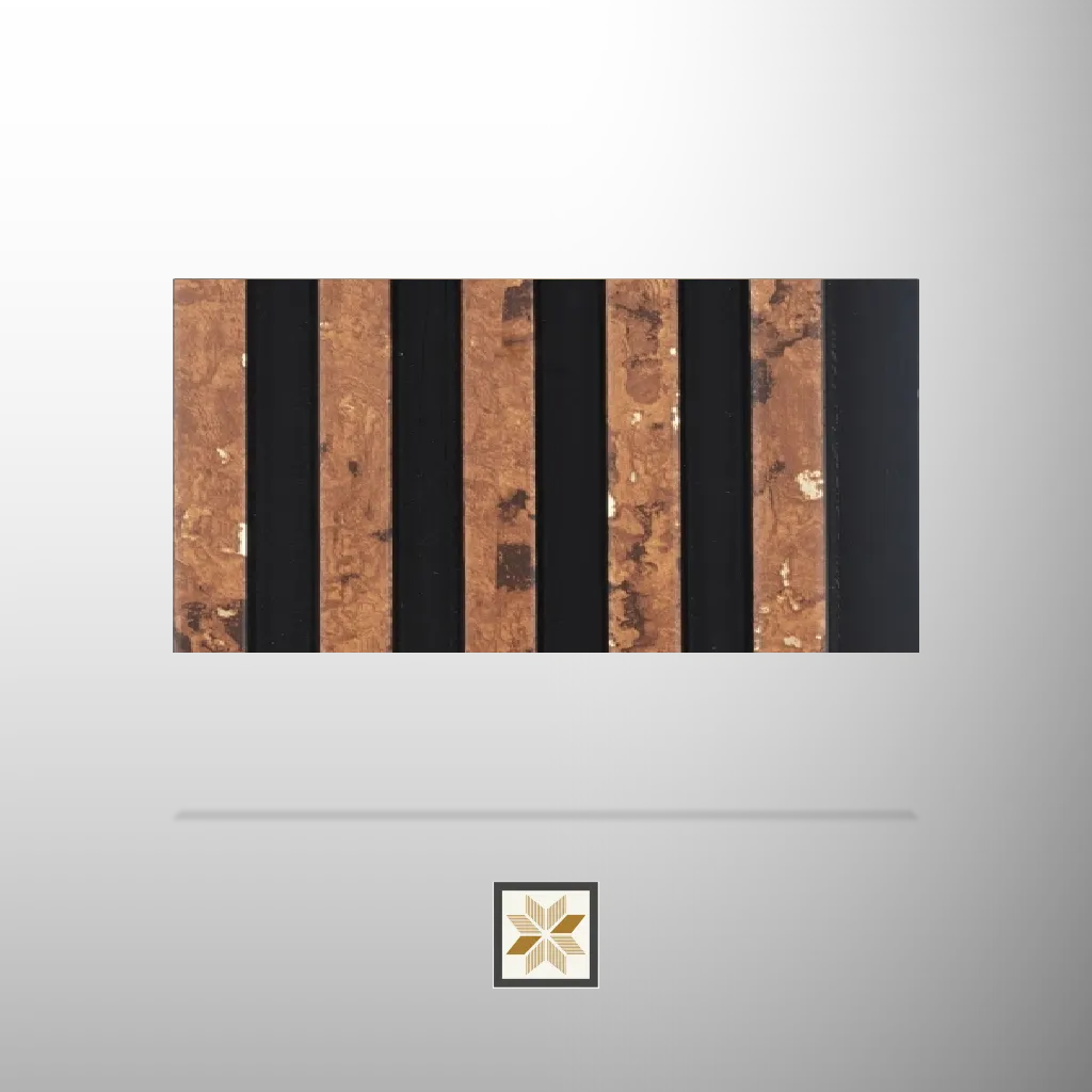 8x0.41 feet | 12 mm Brown Wood louvers (suitable for Bedroom, Hotel, Kitchen, Living Room, Office, Restaurant, TV Unit, Wardrobe) | LV-21333