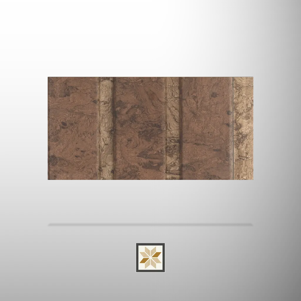 8x0.41 feet | 12 mm Brown louvers (suitable for Bedroom, Hotel, Kitchen, Living Room, Office, Restaurant, TV Unit, Wardrobe) | LV-21338