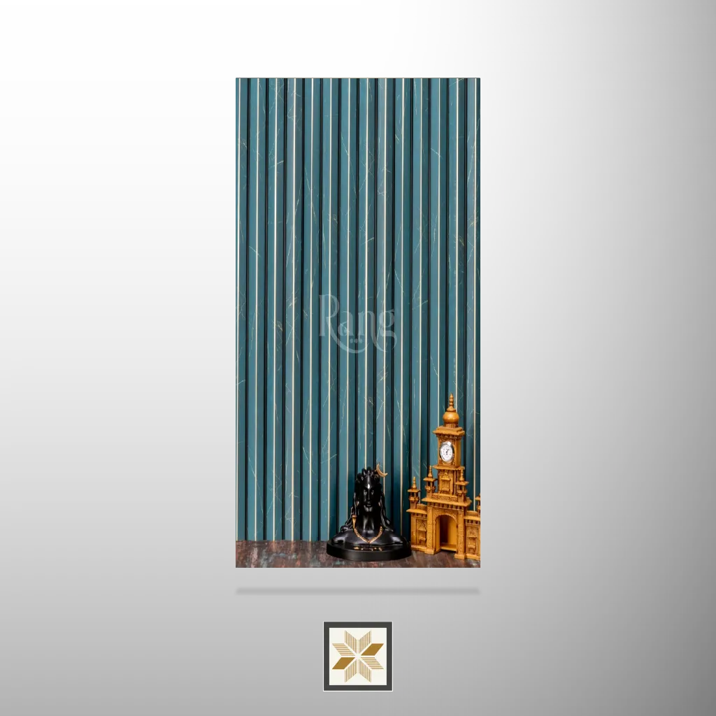 9x0.56 feet | 14 mm Blue Marble louvers (suitable for Bedroom, Hotel, Kitchen, Living Room, Office, Restaurant) | LV-21364