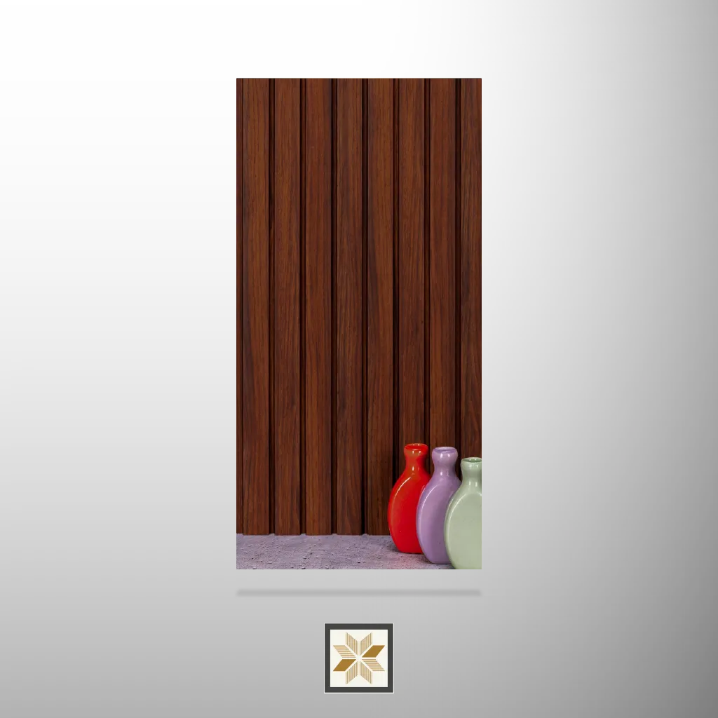 9x0.54 feet | 12 mm Brown Wood louvers (suitable for Bedroom, Hotel, Kitchen, Living Room, Office, Restaurant) | LV-21369