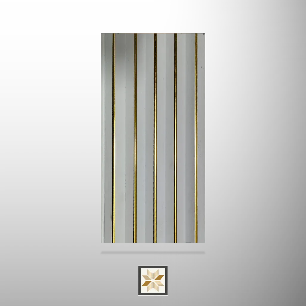 8x0.42 feet | 12 mm White Wood louvers (suitable for Bedroom, Hotel, Kitchen, Living Room, Office, Restaurant) | LV-21379